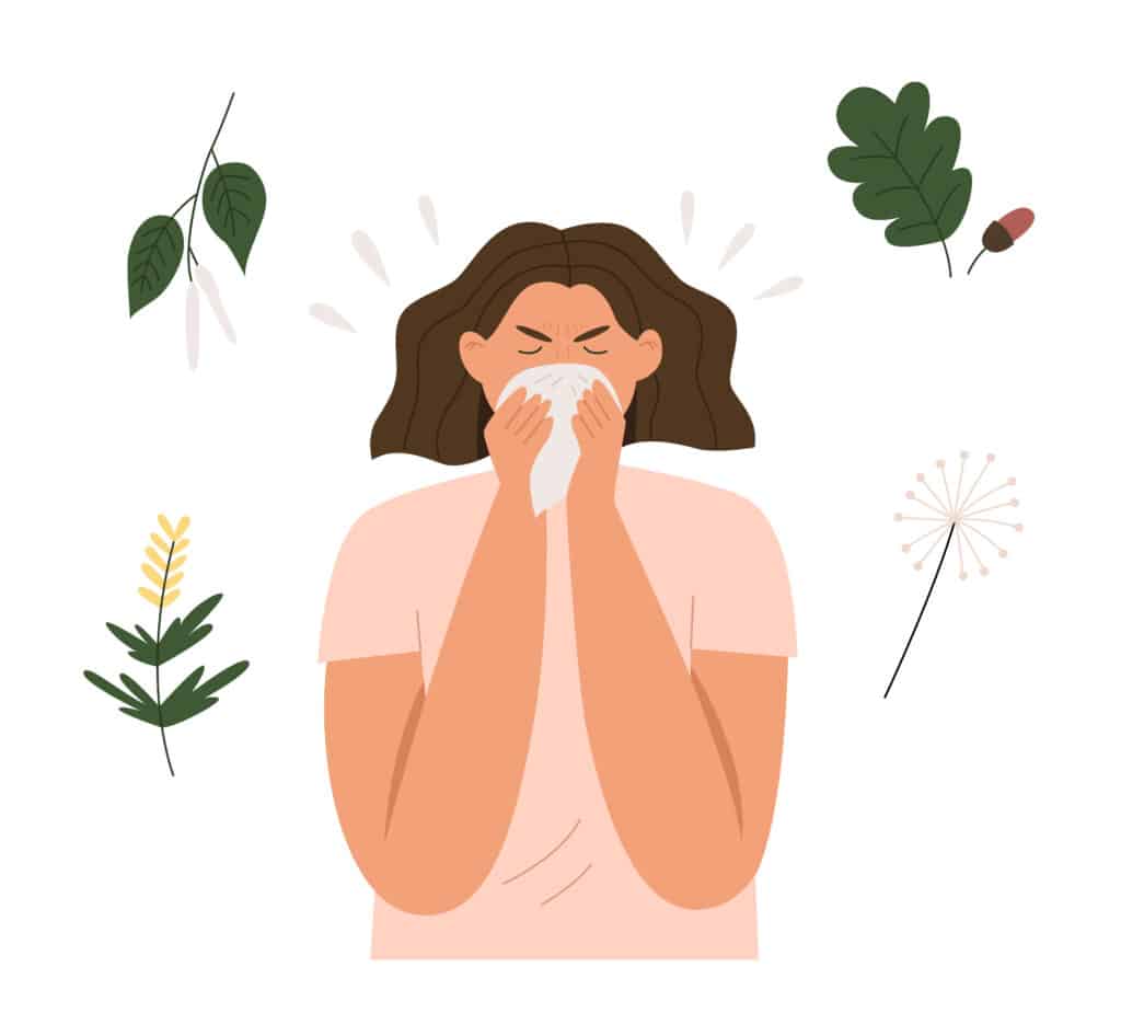 The Surprising Answer Can You Be Allergic To Goldenrod Natural   Woman Sneezes From Plant Allergy 1024x946 